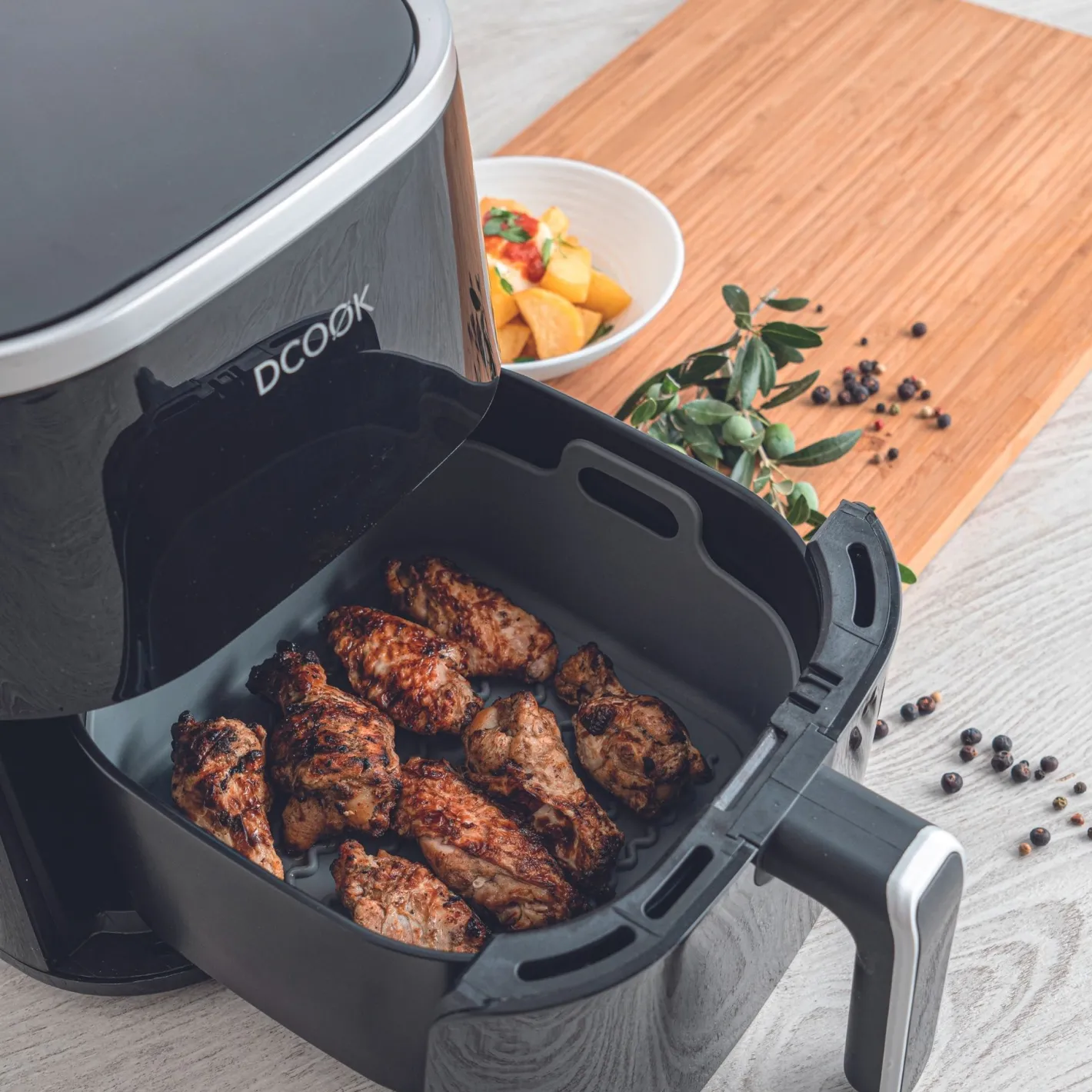 Freidora de aire negra DCook 4,6L 1450W^Casa Viva Discount