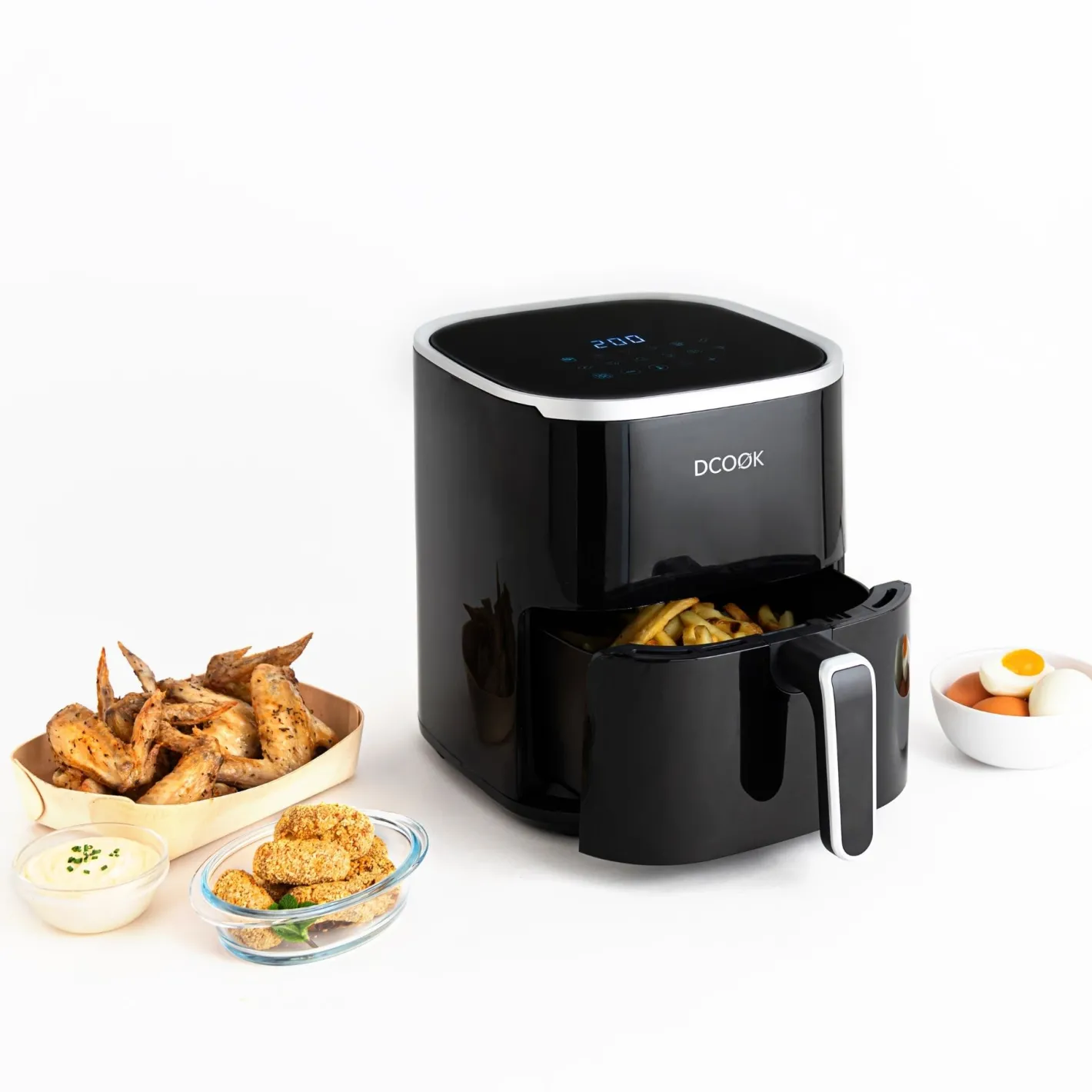Freidora de aire negra DCook 4,6L 1450W^Casa Viva Discount