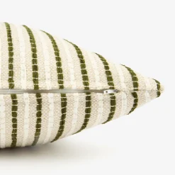 Funda de cojín beige y oliva Olan 45x45cm^Casa Viva