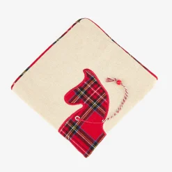 Funda de cojín Caballo balancín de tartán 45x45cm^Casa Viva Outlet