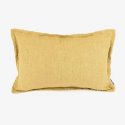 Funda de cojín de algodón amarilla Frida 40x35cm^Casa Viva Sale