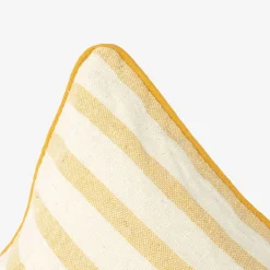 Funda de cojín de algodón con rayas amarillas Niza 45x45cm^Casa Viva Best