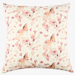 Funda de cojín de algodón cuadrada rosa Florisa 45x45cm^Casa Viva Best