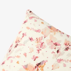 Funda de cojín de algodón cuadrada rosa Florisa 45x45cm^Casa Viva Best