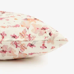 Funda de cojín de algodón cuadrada rosa Florisa 45x45cm^Casa Viva Best