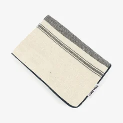 Funda de cojín de algodón con rayas azules Niza 30x45cm^Casa Viva