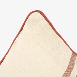 Funda de cojín de algodón rayas cobre Niza 45x45cm^Casa Viva