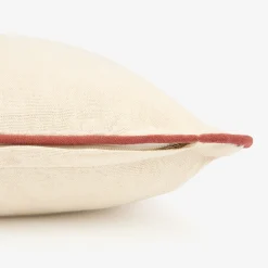 Funda de cojín de algodón rayas cobre Niza 45x45cm^Casa Viva