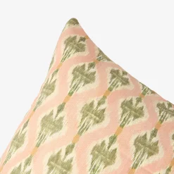 Funda de cojín de algodón rosa claro Ikat 45x45cm^Casa Viva Outlet
