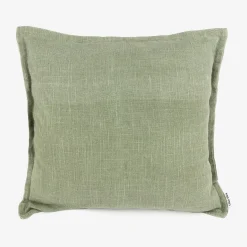 Funda de cojín de algodón verde Frida 45x45cm^Casa Viva Online