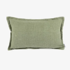 Funda de cojín de algodón verde Frida 30x45cm^Casa Viva Sale