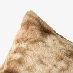 Funda de cojín de franela marrón Yakutia 45x45cm^Casa Viva