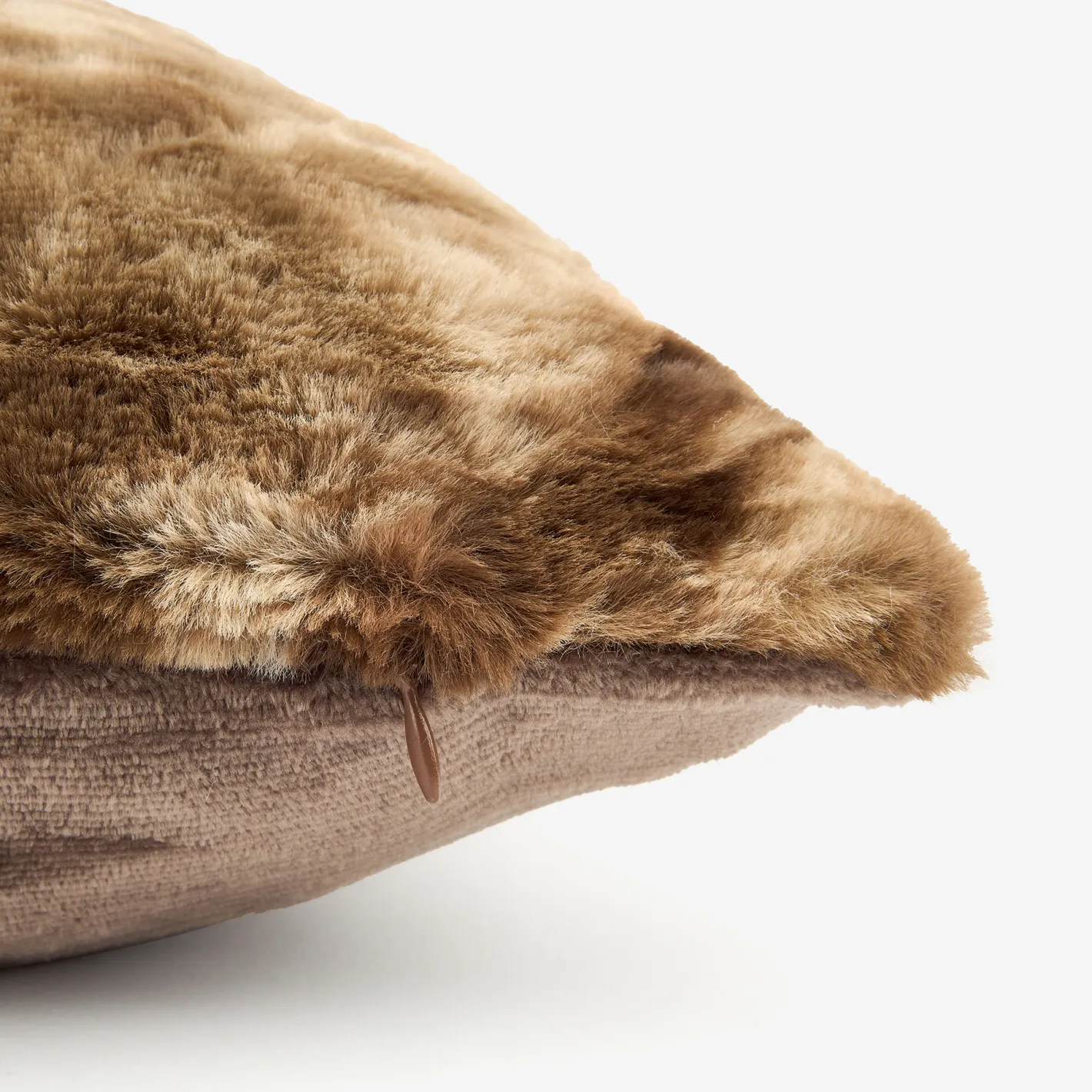 Funda de cojín de franela marrón Yakutia 45x45cm^Casa Viva