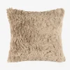 Funda de cojín de pelo beige 45x45cm^Casa Viva Discount