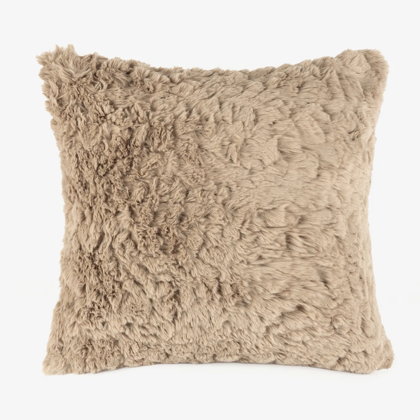 Funda de cojín de pelo beige 45x45cm^Casa Viva Discount