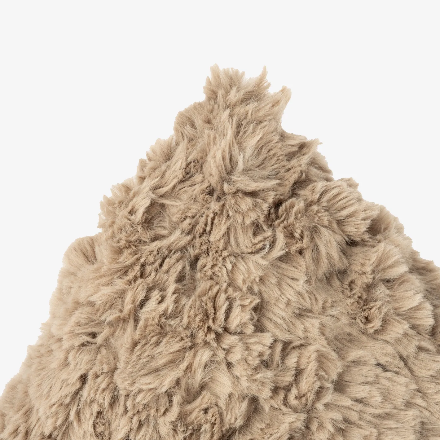 Funda de cojín de pelo beige 45x45cm^Casa Viva Discount