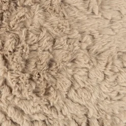 Funda de cojín de pelo beige 45x45cm^Casa Viva Discount