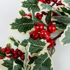 Guirnalda de acebo y frutos rojos 140cm^Casa Viva Online