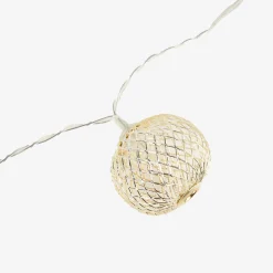 Guirnalda de luces con 10 bolas LED plateadas^Casa Viva Clearance