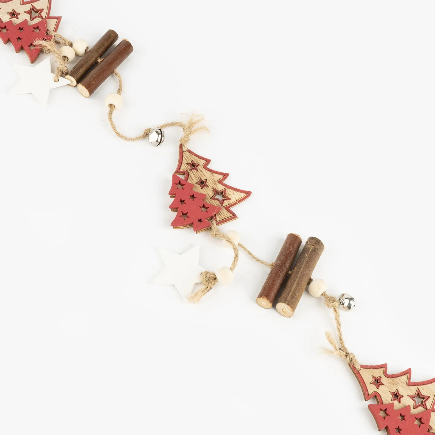 Guirnalda de madera Árboles navidad 105cm^Casa Viva New