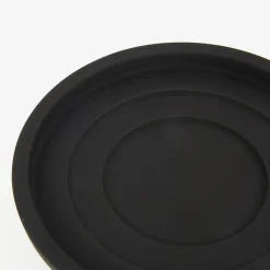 Jabonera negra de poliresina Carbon Ø11cm^Casa Viva Discount