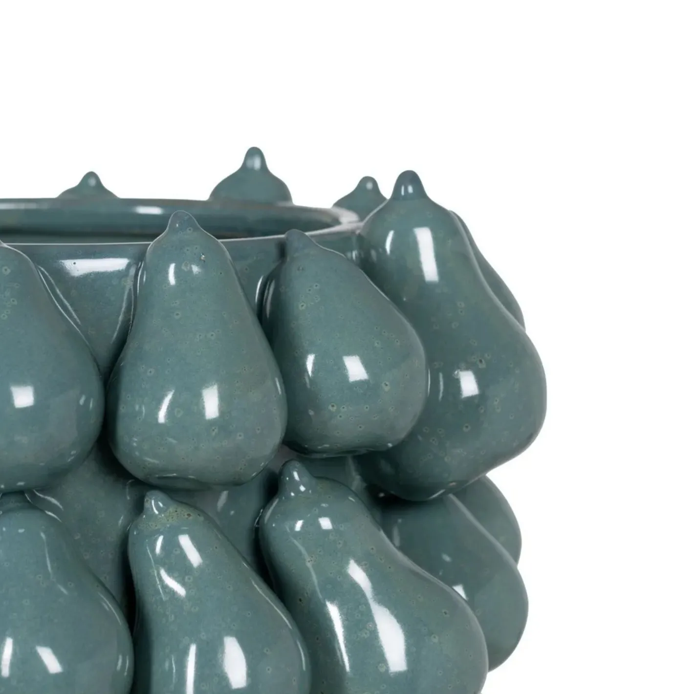 Jarrón de cerámica azul Peras 26,70x26,70x40cm^Casa Viva Online