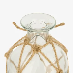 Jarrón de cristal con cuerda Rustic Ø9x28cm^Casa Viva Hot