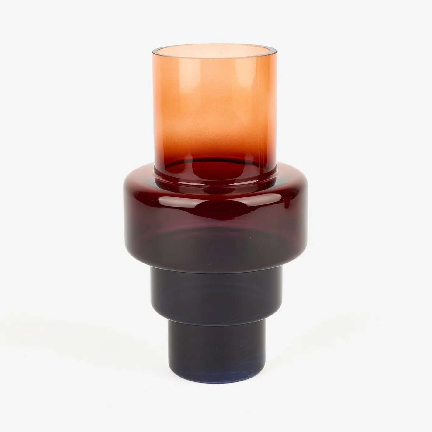 Jarrón de cristal ámbar Ø12x24cm^Casa Viva Outlet