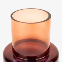 Jarrón de cristal ámbar Ø12x24cm^Casa Viva Outlet