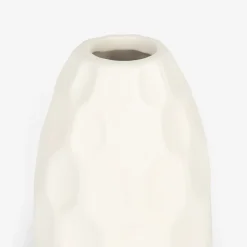 Jarrón de gres blanco Simón Ø9x19cm^Casa Viva Outlet