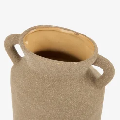 Jarrón de porcelana con asas topo Baru 14,5x9,5x21,3cm^Casa Viva Discount