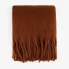 Manta efecto mohair burgundy 130x150cm^Casa Viva New