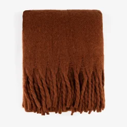Manta efecto mohair burgundy 130x150cm^Casa Viva New
