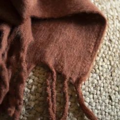 Manta efecto mohair burgundy 130x150cm^Casa Viva New