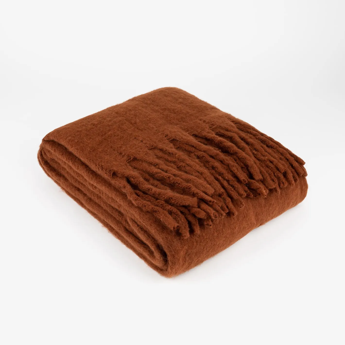 Manta efecto mohair burgundy 130x150cm^Casa Viva New