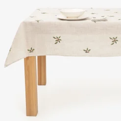 Mantel de lino beige Acebo 150x250cm^Casa Viva Outlet