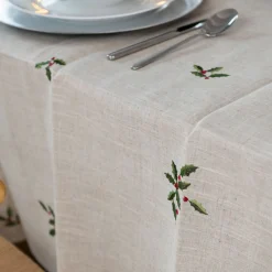 Mantel de lino beige Acebo 150x250cm^Casa Viva Outlet