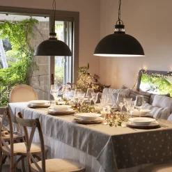 Mantel de Navidad gris Copos de nieve 150x250cm^Casa Viva