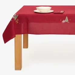 Mantel rojo bordado Pueblo 150x250cm^Casa Viva Sale
