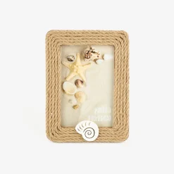 Marco de fotos de madera MDF y cuerda Concha 10x15cm^Casa Viva Outlet