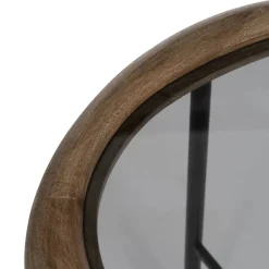 Mesa auxiliar de madera y metal 61x50x53cm^Casa Viva