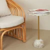 Mesa auxiliar de mármol beige Kern Ø35x58cm Clau&Chloe^Casa Viva Hot