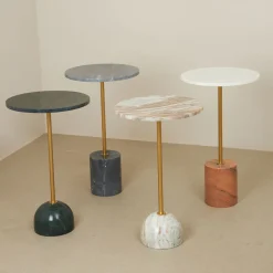 Mesa auxiliar de mármol beige Kern Ø35x58cm Clau&Chloe^Casa Viva Hot