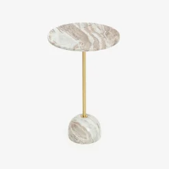 Mesa auxiliar de mármol beige Kern Ø35x58cm Clau&Chloe^Casa Viva Hot