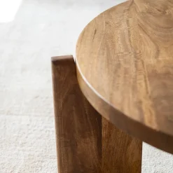 Mesa de centro de madera de mango Polanco Ø80x35cm Clau&Chloe^Casa Viva Hot