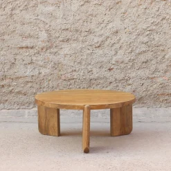 Mesa de centro de madera de mango Polanco Ø80x35cm Clau&Chloe^Casa Viva Hot
