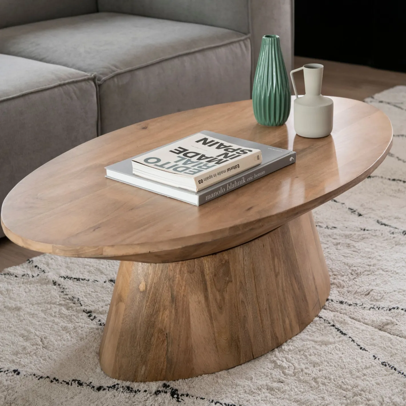 Mesa de centro de madera de mango Sidney 120x68x41cm Clau&Chloe^Casa Viva Best