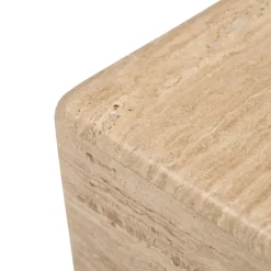 Mesa de centro de mármol Travertine 39x39x25cm Clau&Chloe^Casa Viva