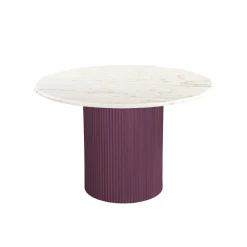 Mesa de comedor de madera de mango y mármol Zurich Ø120x76cm Clau&Chloe^Casa Viva Best