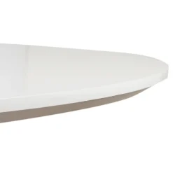 Mesa de comedor de madera blanca Leisure Ø100x75cm^Casa Viva Online